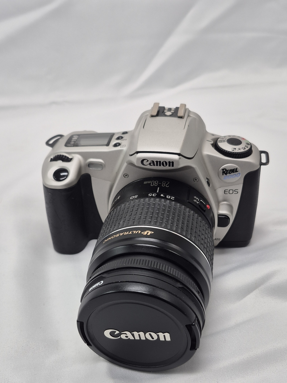 Canon Rebel EOS DSLR Camera in Silver with Zoom Lens